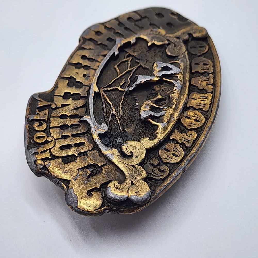 Vintage 1975 Rocky Mountain‎ High Colorado Belt Buckle Adezy Denver Western Wear - Picture 3 of 5